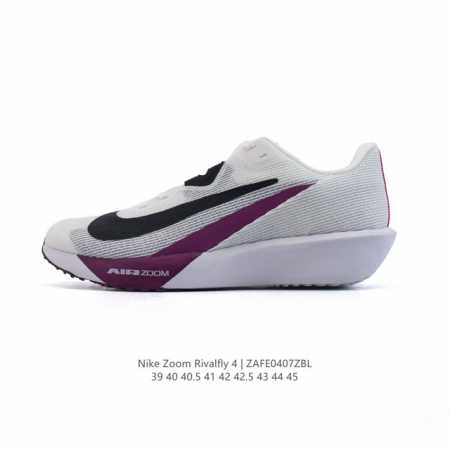 公司级 耐克 Nike Rival Fly 4 男子公路跑步鞋 低帮减震2025新款 厚底增高运动老爹鞋。前足 Air Zoom 缓震配置，缔造出众回弹的迈步体 - 点击图像关闭