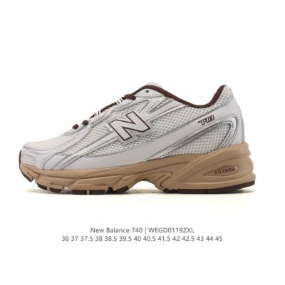 New Balance Mr740 Nb新百伦系列复古老爹风休闲运动慢跑鞋。采用轻质牛剖革拼接透气网眼衬垫织物鞋面材质 T-Beam大底提供足步弓支撑 保持步态