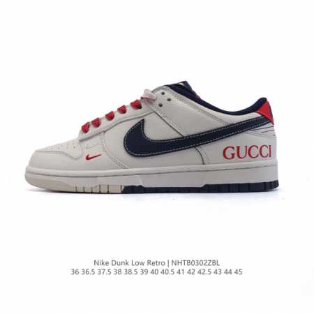200 【公司级】耐克 Nike Dunk Low Retro 运动鞋复古板鞋 2025年新款 Gucci 联名 新年鞋子。作为 80 年代经典篮球鞋款，起初专 - 点击图像关闭