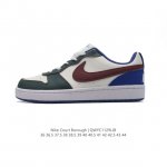 耐克 Nike 男女子运动鞋 Court Borough Low 小空军低帮板鞋。1.其皮革材质的鞋面结合网眼鞋舌，在出众外观与质感的同时提供稳固支撑，并且提升
