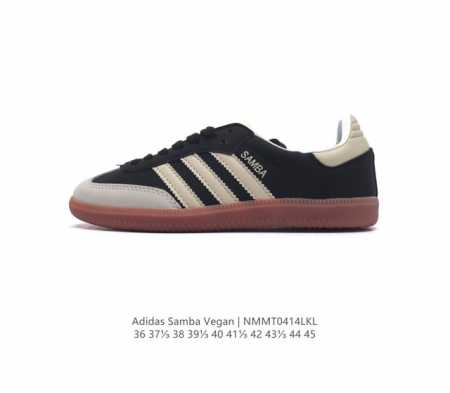Adidas 阿迪达斯 男女运动鞋 三叶草sambavegan休闲鞋 德训鞋 复古板鞋经典运动鞋。采用环保设计的焕新adidas Samba经典鞋,力求伴你前行 - 点击图像关闭