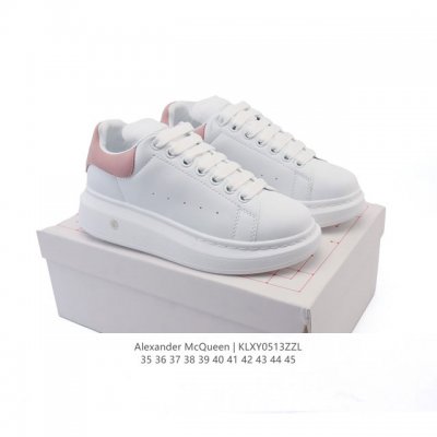 alexandermcqueen 亚历山大 麦昆Mcq 运动小白鞋 厚底增高闪尾光滑牛皮平底鞋休闲鞋 时尚男女板鞋潮运动鞋 ，火爆到大街小巷无人不知，无人不晓的