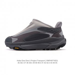新品公司级 Hoka One One Project Transport 舒适 防滑耐磨 低帮 生活休闲鞋 男女同款 黑色这双鞋也是Hoka提倡环保主义的一双鞋