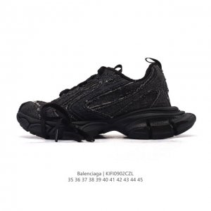 公司级！Balenciaga 3Xl Sneakers 巴黎世家十代网布系带低帮走秀复古老爹鞋 在延续 Balenciaga Runner 轮廓和复杂鞋面塑胶结
