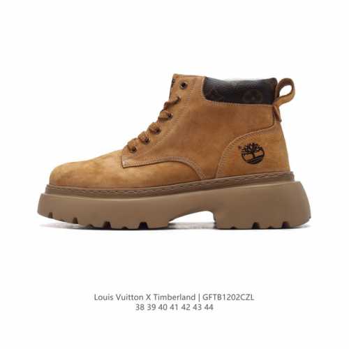公司级 Timberland添柏岚靴子天伯伦高帮马丁靴 路易威登联名 踢不烂经典大黄靴 高帮靴 马丁靴 户外休闲潮流系列 搭配防臭防腐真皮乳胶鞋垫，给您完美的穿