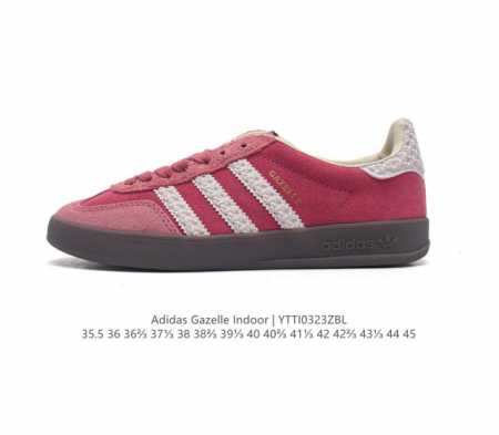 高版本 降价原价 元 阿迪达斯 Adidas Originals Gazelle Indoor 复古三叶草防滑透明橡胶板鞋经典运动鞋 这款经典鞋,忠于原版设计, - 点击图像关闭
