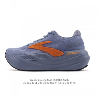 新品公司级 布鲁克斯 Glycerin Max 超级甘油:舒适的增高神器！Brooks Glycerin Max是一款极具突破性的顶级缓震运动跑鞋，由百年专业跑