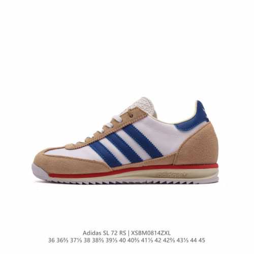 阿迪达斯adidas Sl 72 Shoes 经典复古薄底运动鞋 T头鞋 三叶草复古休闲跑步鞋休闲运动鞋 这款经典运动鞋携复古型格，来访你的活力日常 采用舒爽帆