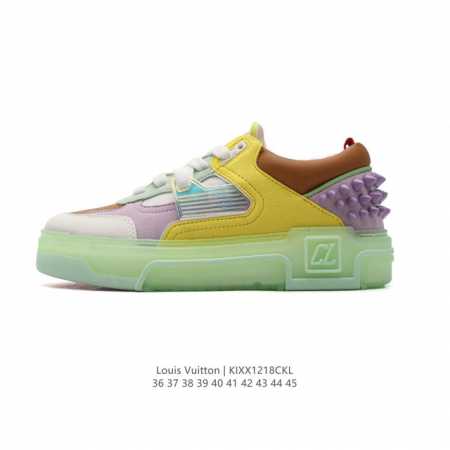 公司级 路易威登 Louis Vuitton Lv路易威登板鞋 时尚运动鞋 潮厚底增高鞋 。舒适防滑底和百搭性霸屏整个时尚娱乐圈，细节调整完美主义！采用柔软皮革 - 点击图像关闭