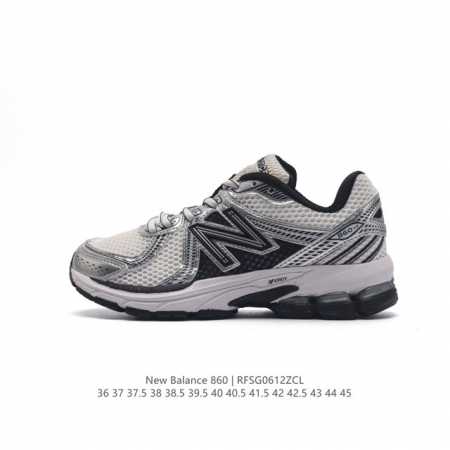 真标 Nb 新百伦 New Balance Ml860 V2 系列复古老爹风休闲运动慢跑。采用丝光猪巴皮革拼接透气网眼织物鞋面t-Beam大底提供足步弓支撑，保 - 点击图像关闭