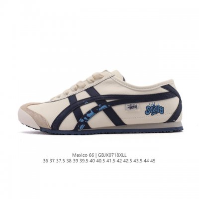 公司级 真标 Asics 亚瑟士 男女鞋 配足弓鞋垫 日产经典老牌-鬼塚虎 Onitsuka Tiger Mexico 66经典墨西哥系列复古经典百搭板鞋休闲运