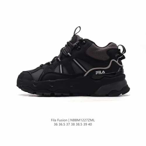公司级 斐乐 女款松糕跟休闲鞋 Fila Fusion 厚底增高百搭运动板鞋 意大利百年经典运动品牌，网红单品 小红书推荐爆款 Fila斐乐新款小白鞋斐乐潮牌文