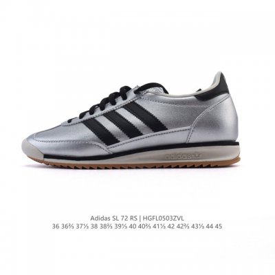 公司级 阿迪达斯Adidas Sl 72 Shoes 经典复古薄底运动鞋T头鞋 皮革鞋面 三叶草复古休闲跑步鞋休闲运动鞋 这款经典运动鞋携复古型格，来访你的活力