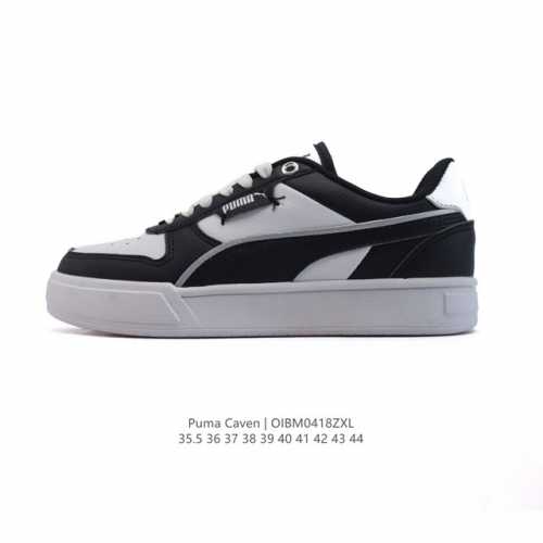 新款 puma 彪马正品Caven Dime 男女运动鞋 舒适轻盈 防滑耐磨 低帮 板鞋 男女同款鞋#蛇年战靴登场复古又耐看。 一款经典白黑配色，银色的Logo
