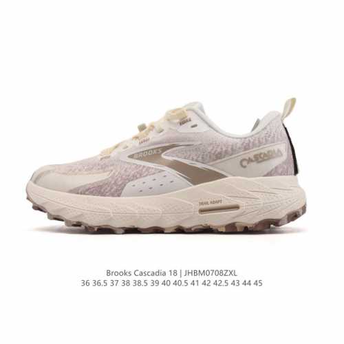 新品公司级 Brooks布鲁克斯Cascadia18山岩男缓震女越野跑鞋登山防滑徒步户外运动鞋#Brooks Cascadia 18山岩,全能防护,舒适安全Ma