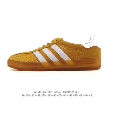 公司级 阿迪达斯 Adidas Originals Gazelle Indoor复古三叶草防滑透明橡胶板鞋经典运动鞋。这款经典鞋,忠于原版设计,缀撞色三条纹和鞋