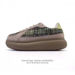 新品 Onitsuka Tiger 鬼塚虎 Delecity 鞋帮高度 低帮 功能 平衡,支撑,增高,耐磨 运动系列 时尚休闲松糕跟 厚底增高小白鞋。Onits