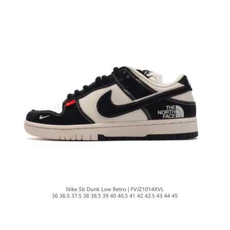 公司级 耐克 Nike Dunk Low Retro 运动鞋复古板鞋。北面 北脸联名 作为 80 年代经典篮球鞋款，起初专为硬木球场打造，后来成为席卷街头的时尚 - 点击图像关闭