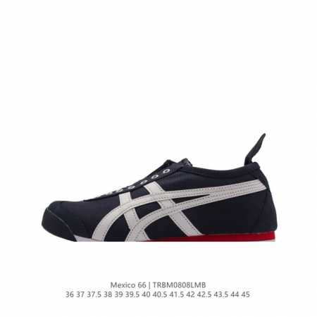 asics 亚瑟士 男女鞋真标半码制 日产经典老牌-鬼塚虎 Onitsuka Tiger Mexico 66经典墨西哥系列复古经典百搭板鞋帆布休闲运动鞋慢跑鞋。 - 点击图像关闭