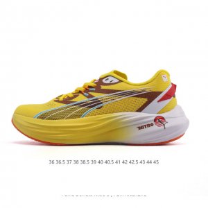 真标 彪马 Puma Deviate Nitro3男女士2025年新款跑步鞋减震舒适缓冲回弹简约软底运动鞋注氮泡沫橡胶鞋垫耐磨防滑百搭老爹鞋 Deviate N