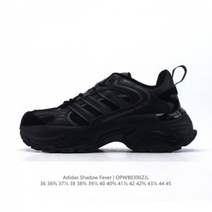 新品公司级 阿迪达斯 Adidas Shadow Fever 复古减震橡胶外底跑鞋 厚底增高老爹鞋，尽显简约格调，上脚舒适更兼具防滑耐磨之特性。其秉持原楦原纸版