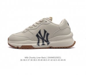 全新2023新款 Ny美国榄球洋基队new York Yankees X Mlb Chunky Runner Liner 莱纳系列低帮厚底老爹风透气舒适皮面休闲