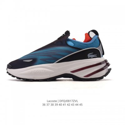 公司级 Lacoste 时尚户外休闲潮流系列运动鞋 厚底增高老爹鞋 广东大厂品质全新工艺升级 品质毋庸置疑 全新原厂包装鞋盒 透气网面鞋面，搭配防臭防腐真皮乳胶
