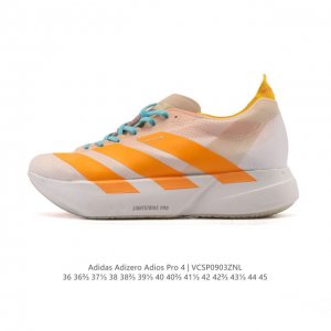 210 阿迪达斯 Adidas Adizero Adios pro 4 舒适防滑耐磨 低帮 休闲跑步鞋 男女款厚度增高老爹鞋 2025年，Adidas推出了Ad