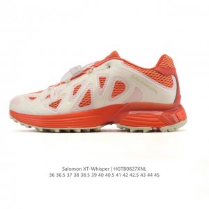 公司级 萨洛蒙 Salomon Xt-Whisper联名银粉色潮流休闲复古跑步鞋 颜值与实力并存的休闲运动鞋。这款鞋的鞋面采用透气网眼材质，保证了良好的透气性，
