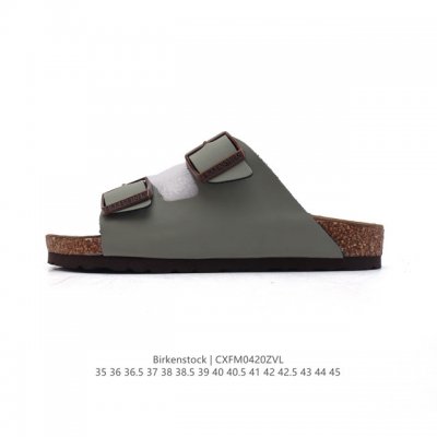 公司级 德国百年知名鞋履品牌 博肯Birkenstock 勃肯拖鞋系列凉拖鞋休闲沙滩凉鞋 广东原产#采用质地柔软牛皮革 中底搭载缓震软木橡胶 外置Eva轻量片装