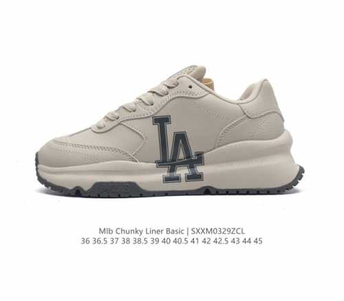 全新2023新款 Ny美国榄球洋基队new York Yankees X Mlb Chunky Runner Liner 莱纳系列低帮厚底老爹风透气舒适皮面休闲