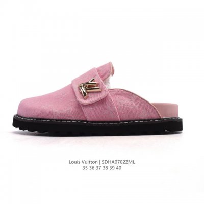 新品公司级 Lv路易威登勃肯包头拖鞋！ Louis Vuitton Cosy 时尚 舒适 包头 圆头 2025年新款拖鞋Lv Easy拖鞋 1Ac9Mf圆头套脚