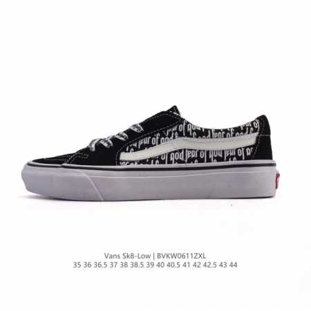 万斯 Vans Sk8-Low 经典款 小红书爆款低帮休闲帆布拼接硫化板鞋 工艺：硫化1:1 重量1:1、真标、原钢印、材质标、鞋型标、合格证 尺码：35 36 - 点击图像关闭