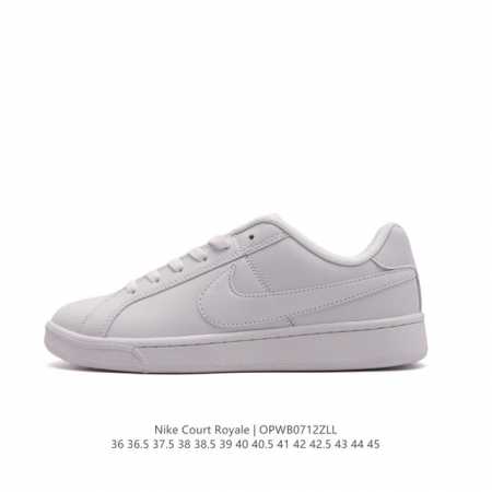耐克 Nike 男女鞋秋季court Royale Ac运动鞋休闲鞋板鞋 百搭小白鞋，焕新演绎元年款设计，塑就复古网球风范。鞋款承袭简洁线条、经典系带系统和醒目 - 点击图像关闭