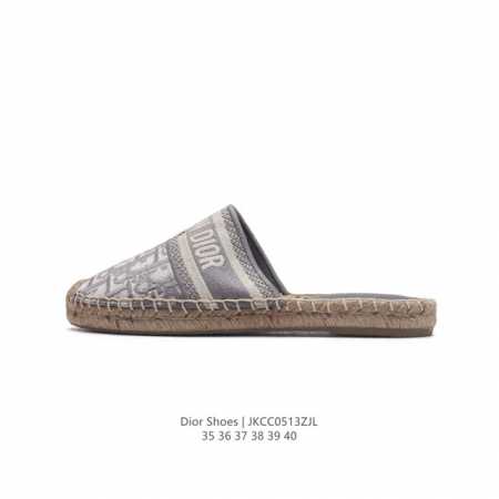 迪奥 Dior Dior 迪奥 女鞋包头凉拖鞋 女士平底单鞋 平跟鞋 渔夫鞋经典dior标志通勤百搭舒适。Dior代表的是一种风格，一种历久弥新的独特风格。如果 - 点击图像关闭