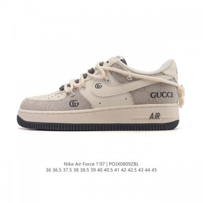 耐克 Nike Air Force 1 '07 Low 空军一号 小白鞋 含气垫 解构绑带 双鞋带 低帮百搭厚底增高休闲运动板鞋。柔软、弹性十足的缓震性能和出色
