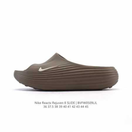 新品 耐克 Nike Reactx Rejuven8 Slide 沙滩拖鞋 露趾拖鞋 一体成型 一脚蹬 厚底增高休闲柔软回弹耐磨踩屎感透气凉拖鞋 25夏季新款轻 - 点击图像关闭