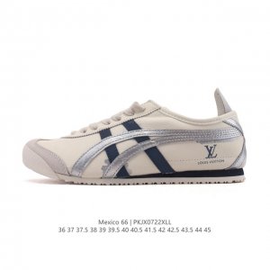 公司级 真标 Asics 亚瑟士 女鞋 配足弓鞋垫 路易威登联名 日产经典老牌-鬼塚虎 Onitsuka Tiger Mexico 66经典墨西哥系列复古经典百