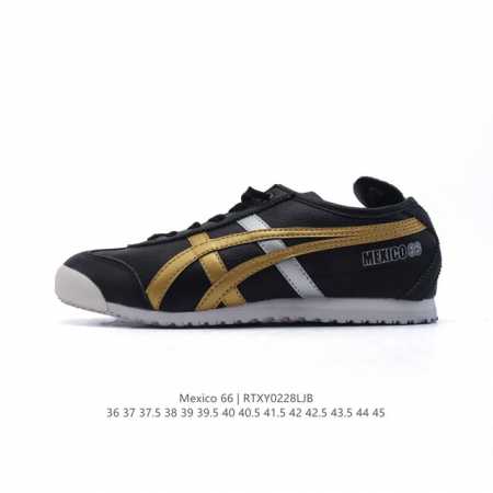 Asics 亚瑟士 男女鞋真标半码制 配足弓鞋垫 日产经典老牌-鬼塚虎 Onitsuka Tiger Mexico 66经典墨西哥系列复古经典百搭板鞋休闲运动鞋 - 点击图像关闭