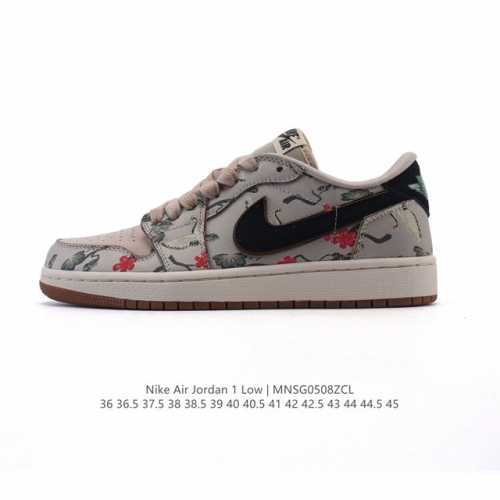 耐克 乔丹Air Jordan 1 Low Aj1 乔1 乔丹1代Aj1 2025年新款 刺绣梅花 丹顶鹤 蛇年限定 低帮复古文化休闲运动篮球鞋。该鞋款从 19