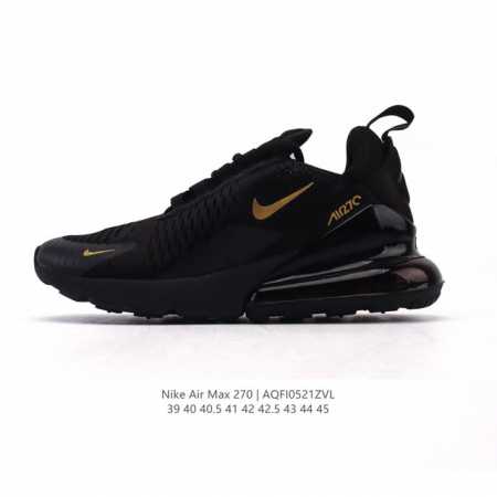 耐克 Nike Air Max 270 后半掌气垫缓震运动鞋时尚男士跑步鞋 作为 Nike 休闲型 Air Max 鞋款 Nike Air Max 270 运动 - 点击图像关闭