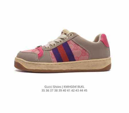 古驰 Gucci Screener系列做旧脏脏鞋时尚厚底增高复古板鞋潮运动鞋，复古学院风款式与融入怀旧运动服风格的面料风靡数十年，不同风格演绎出的协奏之曲为20 - 点击图像关闭
