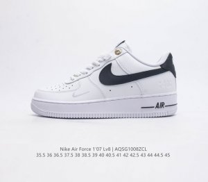 头层皮 全掌气垫 耐克男女鞋 Nike Air Force 1 '07 Lv8 空军一号运动鞋 Af1 时尚休闲篮球板鞋 设计灵感源自摔跤运动 助你发挥天赋 震