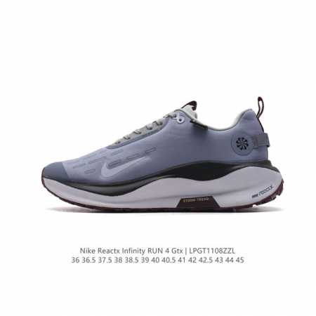 公司级 耐克 Nike Infinity Run 4 GORE-TEX 男女子防水公路跑步鞋 厚底增高百搭老爹运动鞋。Nike ReactX 泡绵提供高出 Ni - 点击图像关闭