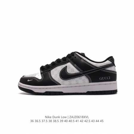 耐克nike Dunk Low 板鞋 Sb系列 古驰 Gucci配色 经典百搭休闲运动板鞋加厚鞋舌的填充，使舒适性大大提升，同时也更方便穿脱中底部分则加入了脚感 - 点击图像关闭