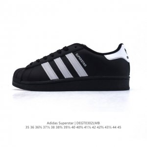 100 阿迪达斯 Adidas Superstar 三叶草经典贝壳头系列 迪奥联名 新款休闲板鞋潮流男女士运动鞋 。鞋面柔软皮革材质 标志性的贝壳鞋头，锯齿三条