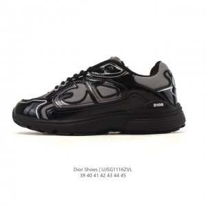 公司级 Dior 迪奥 高奢品牌 彰显高级气质 Dior 运动鞋低帮系列复古休闲鞋时尚慢跑鞋厚底老爹鞋圆头系带 运动跑鞋 生活休闲鞋 男款 时髦单品 时尚百搭