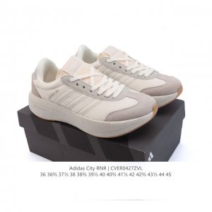 新品 阿迪达斯 Adidas City Rnr经典Boost运动鞋男女舒适百搭防滑耐磨 低帮厚底增高运动 休闲跑步鞋 爆米花 阿迪达斯官方三叶草阿迪 L Cit