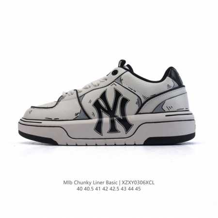 300 【公司级】Mlb Chunky Liner Basic 人气单品学长鞋系列新款 纯手工描绘 手绘版本 轻量增高厚底百搭休闲运动板鞋 男轻便胶鞋 高级街头 - 点击图像关闭