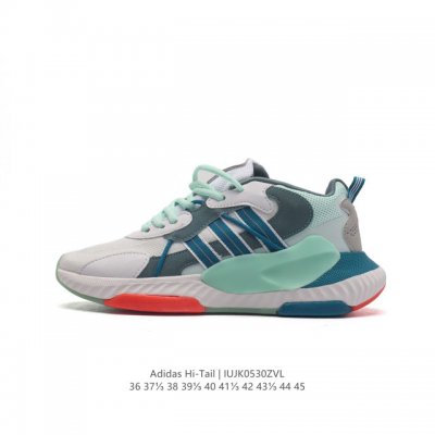 Adidas 泡泡鞋 阿迪达斯三叶草hi-Tail男女复古网面经典运动鞋厚底老爹鞋。这款adidas Hi-Tail经典鞋，展现90年代末至21世纪初的时尚风范